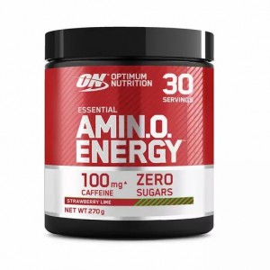 Optimum Nutrition Essential AMIN.O. Energy Strawberry Lime 270 grams (30 Servings) Amino Energy Powder | 94056PQUF