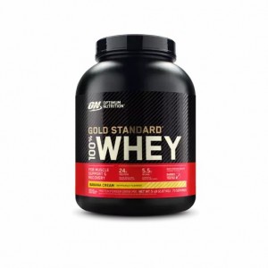 Optimum Nutrition GOLD STANDARD 100% WHEY™ Banana Cream 5 lb (73 Servings) Whey Protein Powder | 38956NKHM