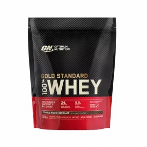 Optimum Nutrition GOLD STANDARD 100% WHEY™ Double Rich Chocolate 1.5 lb (22 Servings) Whey Protein Powder | 72640PAFN