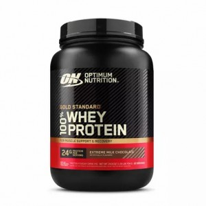 Optimum Nutrition GOLD STANDARD 100% WHEY™ Extreme Milk Chocolate 1.5 lb (22 Servings) Whey Protein Powder | 60851VDLE