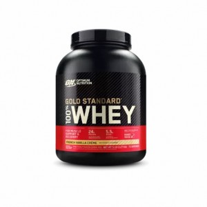 Optimum Nutrition GOLD STANDARD 100% WHEY™ French Vanilla Creme 5 lb (73 Servings) Whey Protein Powder | 61308JUIZ