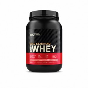 Optimum Nutrition GOLD STANDARD 100% WHEY™ Strawberries & Cream 2 lb (29 Servings) Whey Protein Powder | 67053TJZW