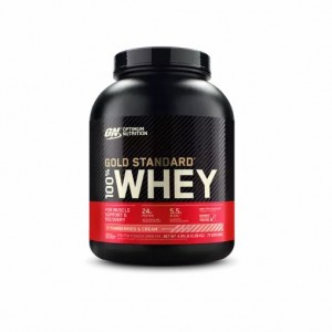 Optimum Nutrition GOLD STANDARD 100% WHEY™ Strawberries & Cream 5 lb (73 Servings) Whey Protein Powder | 67413BDNF