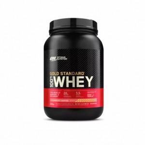 Optimum Nutrition GOLD STANDARD 100% WHEY™ Strawberry Banana 2 lb (30 Servings) Whey Protein Powder | 57634AHXR