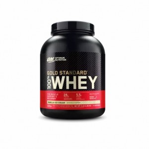 Optimum Nutrition GOLD STANDARD 100% WHEY™ Vanilla Ice Cream 5 lb (73 Servings) Whey Protein Powder | 23810YAOI
