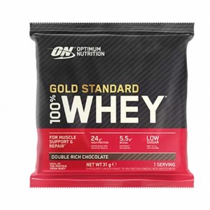 Optimum Nutrition Gold Standard 100% Whey Powder Sachets Double Rich Chocolate 1 sachet (31 grams) Whey Protein Powder | 79418UDOT
