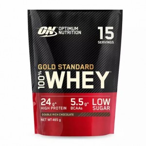 Optimum Nutrition Gold Standard 100% Whey Protein Powder Double Rich Chocolate 465 grams (15 Servings) Whey Protein Powder | 62901YHEG