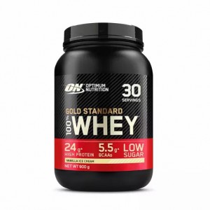 Optimum Nutrition Gold Standard 100% Whey Protein Powder Vanilla Ice Cream 900 grams (30 Servings) Whey Protein Powder | 42137TJCS