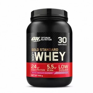 Optimum Nutrition Gold Standard 100% Whey Protein Powder White Chocolate Raspberry 900 grams (30 Servings) Whey Protein Powder | 84063VIQS