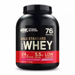 Optimum Nutrition Gold Standard 100% Whey Protein Powder White Chocolate Raspberry 2.28 kg (76 Servings) Whey Protein Powder | 06523ADTP