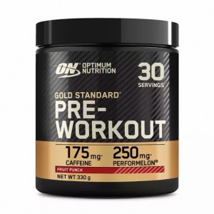 Optimum Nutrition Gold Standard Pre-Workout Fruit Punch 330 grams (30 Servings) Gold Standard Pre Workout | 95723WBOK