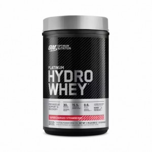 Optimum Nutrition PLATINUM HYDROWHEY™ Supercharged Strawberry 1.76 lb (20 Servings) Whey Protein Powder | 02856BLZM