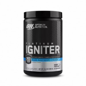 Optimum Nutrition Platinum Igniter Blue Raspberry Freeze 0.84 lb (20 Servings) Protein Powder | 05672ECGF