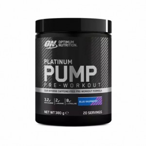 Optimum Nutrition Platinum Pump Pre-workout Blue Raspberry 380 grams (20 Servings) Gold Standard Pre Workout | 30498YIGF