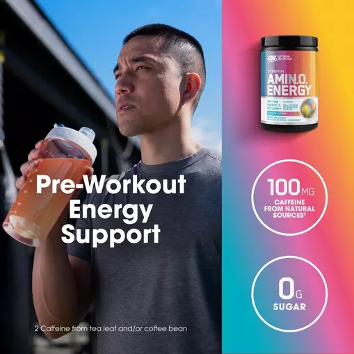 Optimum Nutrition ESSENTIAL AMIN.O. ENERGY® *new* Rainbow Sherbet - Notify Me 0.6 lb - Notify me Amino Energy Powder | 75083HDKZ