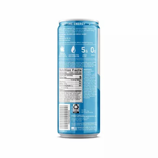 Optimum Nutrition ESSENTIAL AMIN.O. ENERGY+ Electrolytes Sparkling *new* Blue Raspberry Rush 355ml * 12 Cans (12 Servings) Amino Energy Drink | 63580DXWL