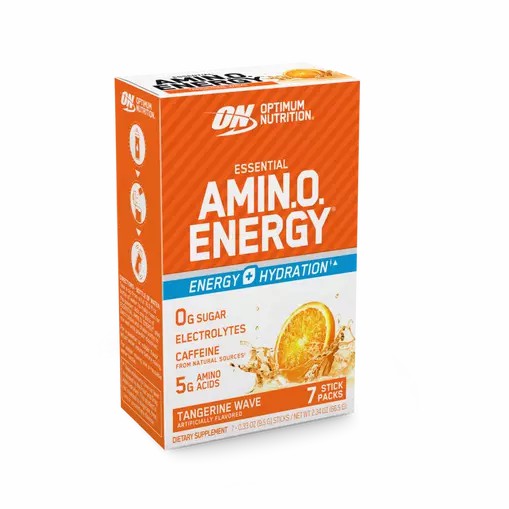 Optimum Nutrition Essential AMIN.O. ENERGY + Electrolytes Tangerine Wave 7 Stick Packs (7 Servings) Amino Energy Electrolytes | 28046OQZH