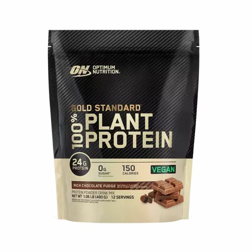 Optimum Nutrition GOLD STANDARD® 100% Plant Rich Chocolate Fudge 1.06 lb (12 Servings) Plant Protein | 91784NWEZ