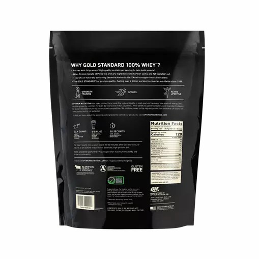 Optimum Nutrition GOLD STANDARD 100% WHEY™ Double Rich Chocolate 1.5 lb (22 Servings) Whey Protein Powder | 72640PAFN