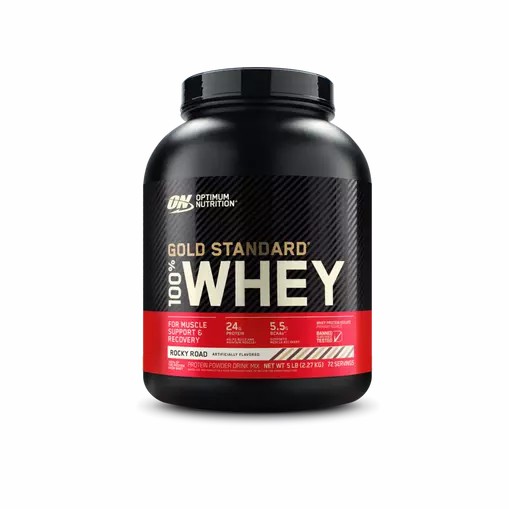 Optimum Nutrition GOLD STANDARD 100% WHEY™ Rocky Road 5 lb (72 Servings) Whey Protein Powder | 07189ZXFJ