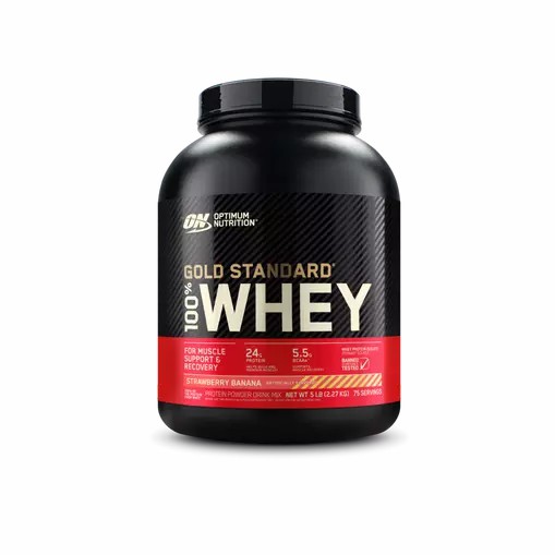 Optimum Nutrition GOLD STANDARD 100% WHEY™ Strawberry Banana 5 lb (75 Servings) Whey Protein Powder | 70283MOKV