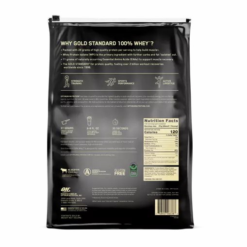 Optimum Nutrition GOLD STANDARD 100% WHEY™ Vanilla Ice Cream 10 lb - Notify me Whey Protein Powder | 27045OZMR