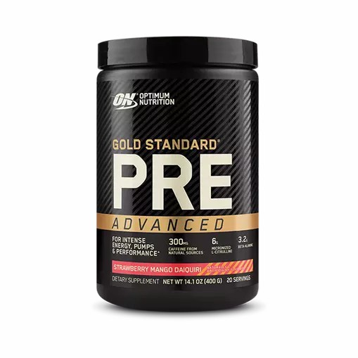Optimum Nutrition GOLD STANDARD® Pre Advanced Strawberry Mango Daiquiri 0.88 lb (20 Servings) Gold Standard Pre Workout Advanced | 82907LCRO
