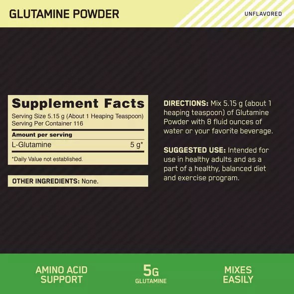 Optimum Nutrition Glutamine Powder 2.2 lb (194 Servings) Glutamine Powder | 73962UDOH
