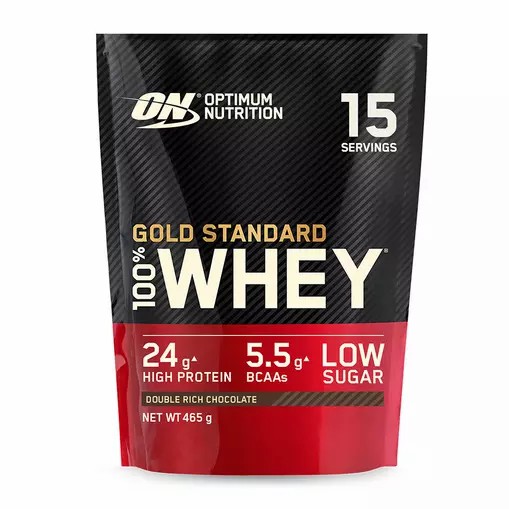 Optimum Nutrition Gold Standard 100% Whey Protein Powder Double Rich Chocolate 465 grams (15 Servings) Whey Protein Powder | 62901YHEG
