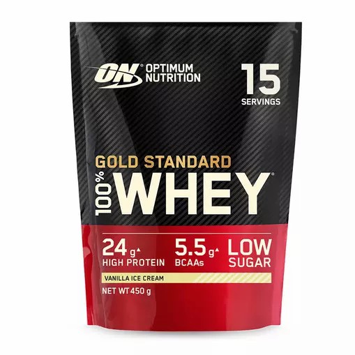 Optimum Nutrition Gold Standard 100% Whey Protein Powder Vanilla Ice Cream 450 grams (15 Shakes) Whey Protein Powder | 48751IMRF