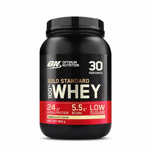 Optimum Nutrition Gold Standard 100% Whey Protein Powder Vanilla Ice Cream 900 grams (30 Servings) Whey Protein Powder | 42137TJCS