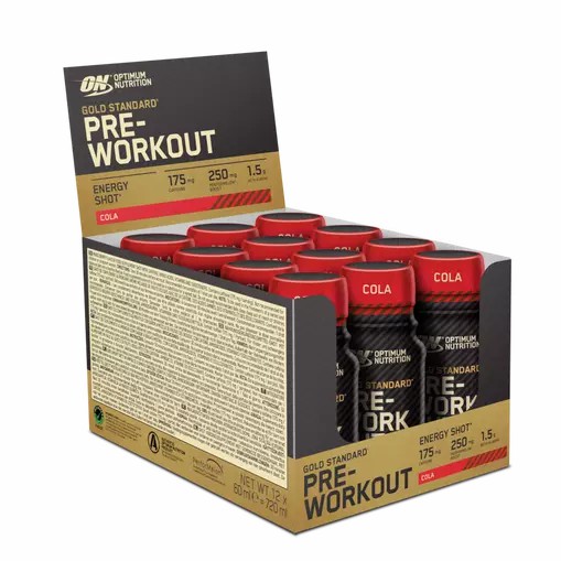 Optimum Nutrition Gold Standard Pre-Workout Shot Cola 720 ml (12 pieces) Gold Standard Pre Workout | 75319YULJ