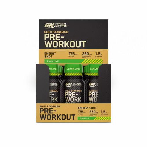 Optimum Nutrition Gold Standard Pre-Workout Shot Lemon Lime 720 ml (12 pieces) Gold Standard Pre Workout | 51932WDOY