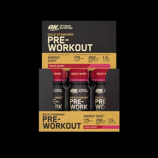 Optimum Nutrition Gold Standard Pre-Workout Shot Mixed Berry 720 ml (12 pieces) Gold Standard Pre Workout | 51629TJMO
