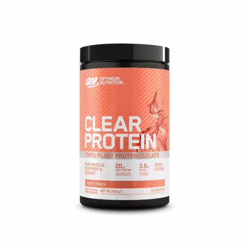 Optimum Nutrition ON Clear Protein 100% Plant Protein Isolate Juicy Peach 280 grams (10 Servings) Plant Protein | 57290DKNB