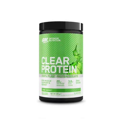 Optimum Nutrition ON Clear Protein 100% Plant Protein Isolate Lime Sorbet 280 grams (10 Servings) Plant Protein | 57826THFP