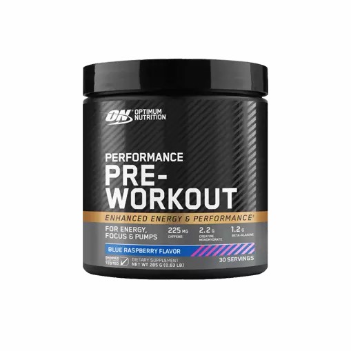 Optimum Nutrition Performance Pre-Workout Blue Raspberry 285g Performance Pre Workout | 89516ULTN