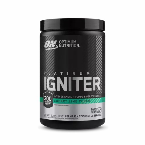 Optimum Nutrition Platinum Igniter Cherry Lime Punch 0.84 lb (20 Servings) Protein Powder | 42956CIKH