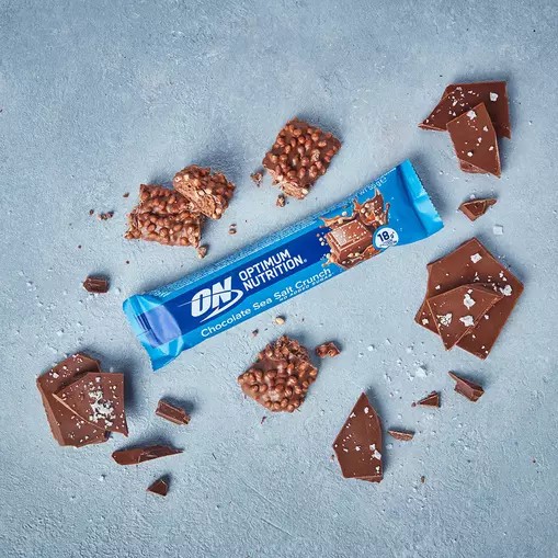 Optimum Nutrition Protein Bar Chocolate Sea Salt Crunch 720 grams (12 Bars) Protein Bar | 67013YEWQ