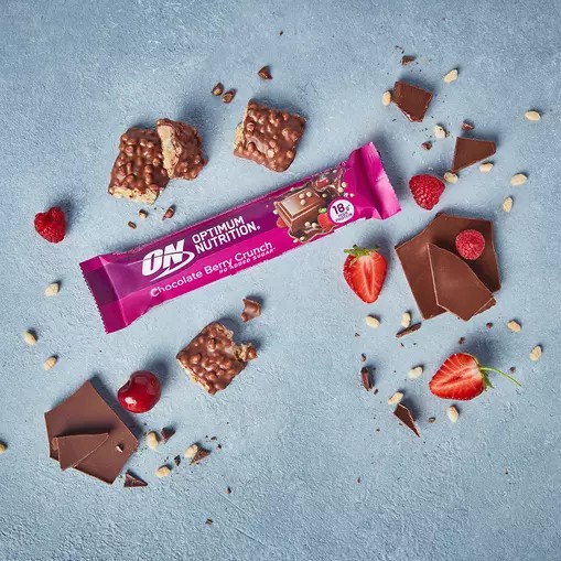 Optimum Nutrition Protein Bar Chocolate Berry Crunch 720 grams (12 Bars) Protein Bar | 52179NOWA