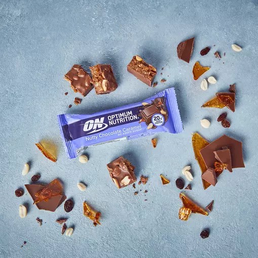 Optimum Nutrition Protein Bar Nutty Chocolate Caramel 700 grams (10 Bars) Protein Bar | 90178PQRV
