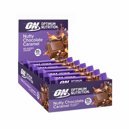 Optimum Nutrition Protein Bar Nutty Chocolate Caramel 700 grams (10 Bars) Protein Bar | 90178PQRV