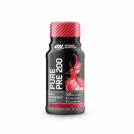 Optimum Nutrition Pure Pre 200 Pre-Workout Shot Berry 60ml (12 shots) Pure Pre 200 | 45108IOLE