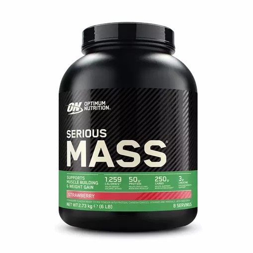 Optimum Nutrition Serious Mass Gainer Strawberry 2.73 kg (8 Servings) Serious Mass | 47658QNTM