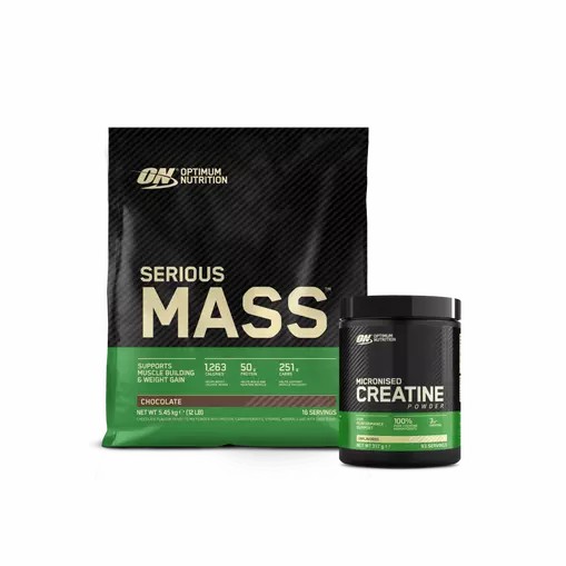 Optimum Nutrition Serious Mass & Creatine Stack Chocolate Bundles | 69835AFSO